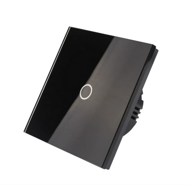 1 Gang 1 Way LED Crystal Glass Panel Light EU UK Touch Screen Switch Black 1 Gang 1 Way LED Crystal Glass Panel Light EU UK Touch Screen Switch Black